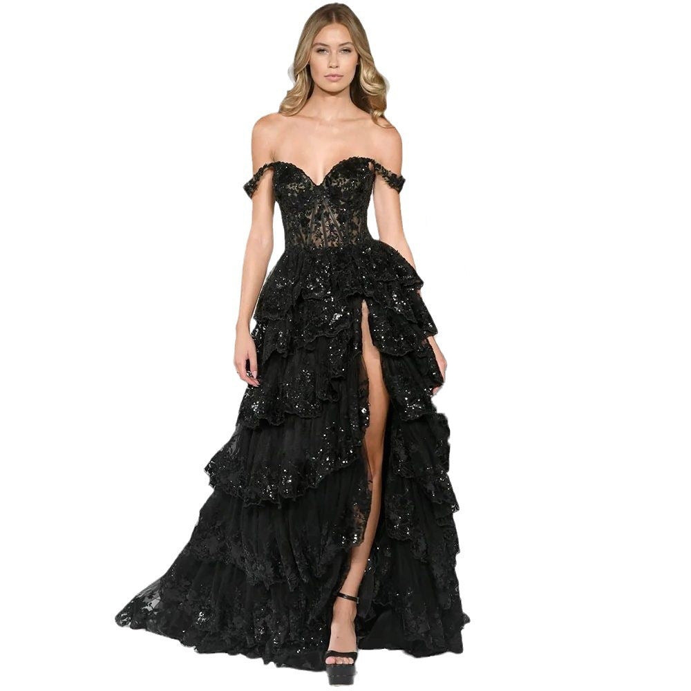 Off-Shoulder Evening Dress