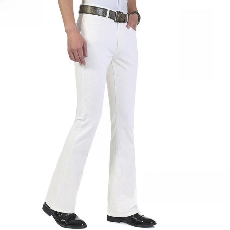 Retro High Waist Flare Denim Pants for Men