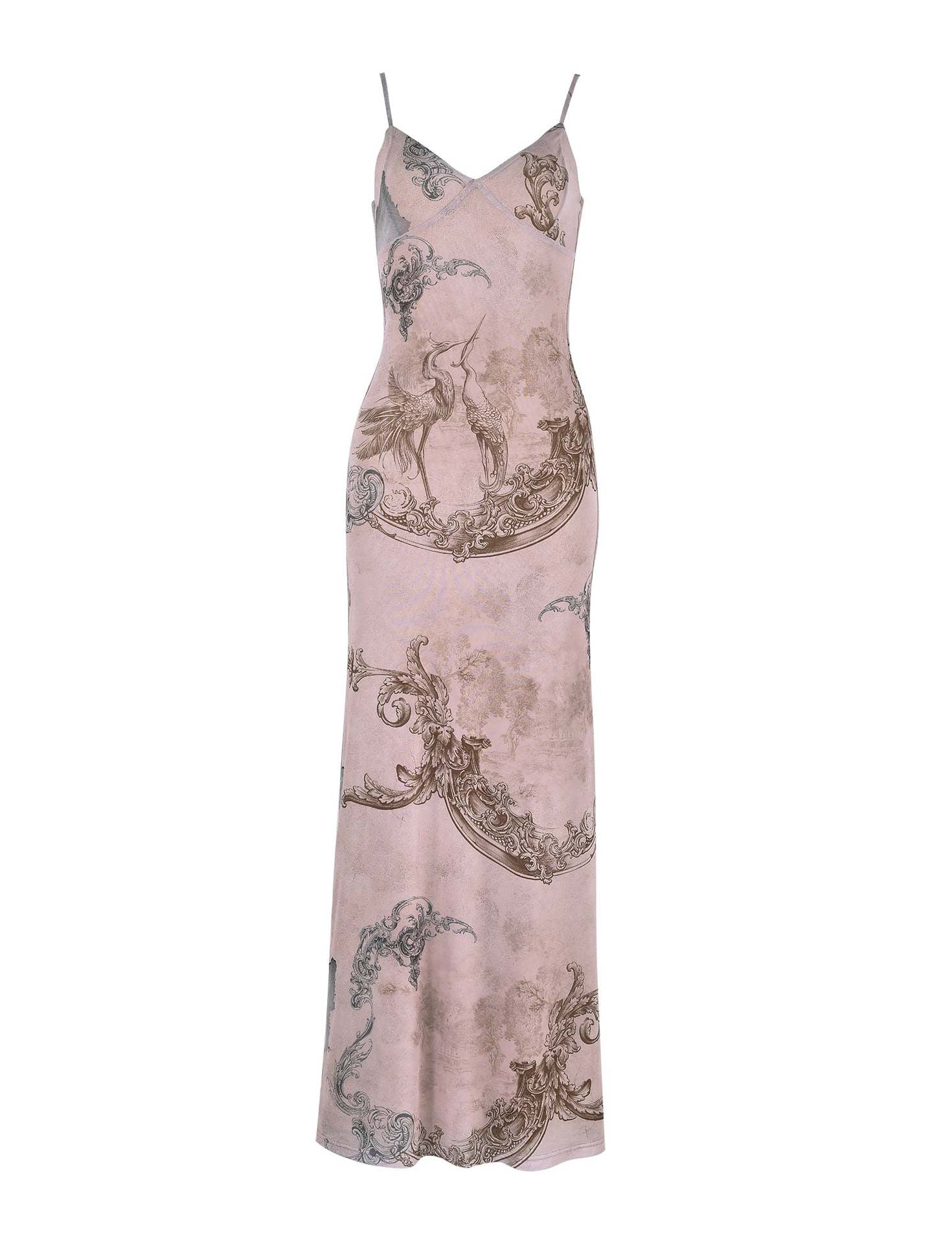 Printed Sling Dress with Slim Fit Design