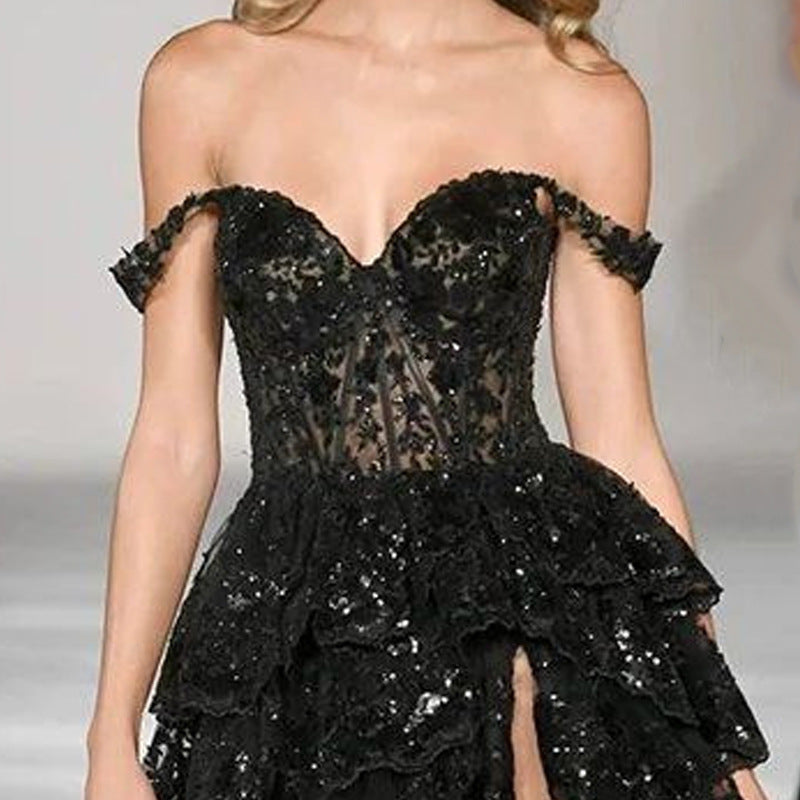 Off-Shoulder Evening Dress