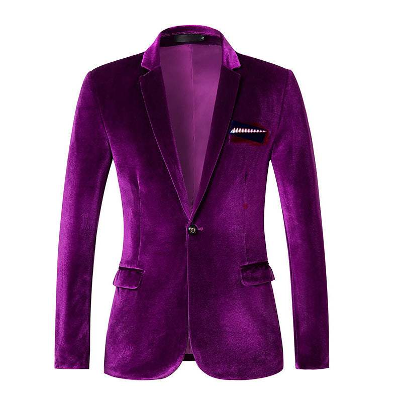 Velvet Slim Fit Blazer for Men