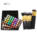 120-color metallic eyeshadow palette with 10 makeup brushes