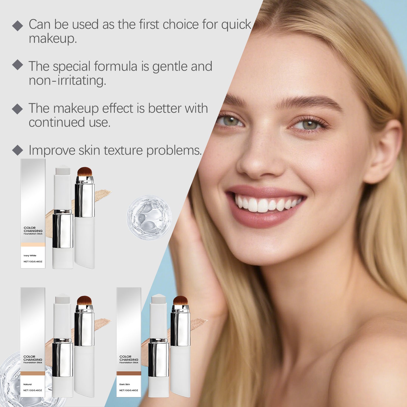 2-in-1 Color-Changing Foundation Stick